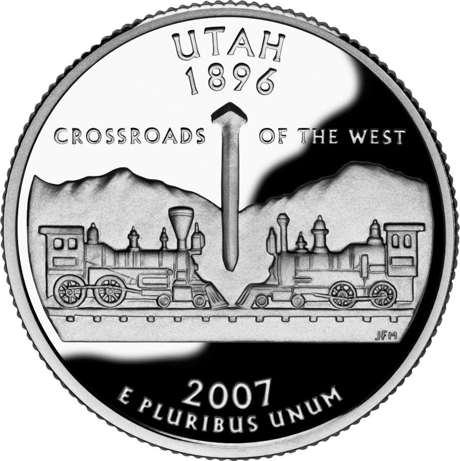 Utah state quarter reverse